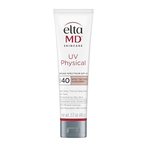 Eltamd Uv Physical Rosy Tint Sunscreen Spf 41, Tinted Mineral Sunscreen, 1.7 Oz