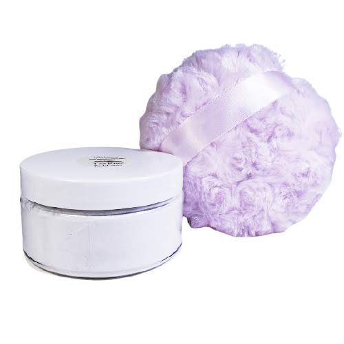 Violet Scented Dusting Powder Gift Set By De'Esse Boutique - Talc-Free With Silky Body Puff