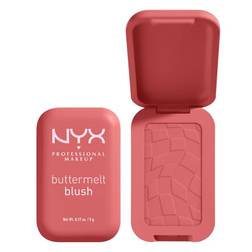 Nyx Professional Makeup Buttermelt Powder Blush, Vegan & Fade-Resistant, 12Hr Wear, Feeling Butta