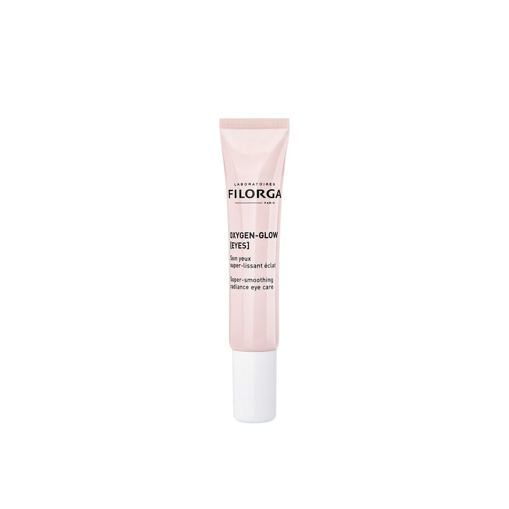 Filorga Oxygen-Glow Super Smoothing Eye Cream, Combines Hyaluronic Acid And Enzymes For Rapid Daily Treatment Of Tired Eyes, Puffiness, And Dark Circles, 0.5 Fl Oz (Pack Of 1)