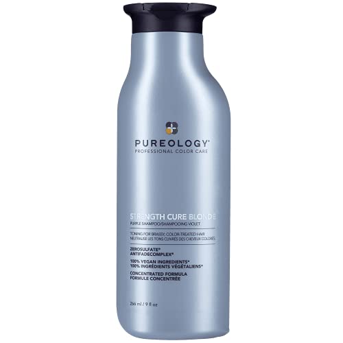 Pureology Strength Cure Blonde Purple Shampoo for Blonde  Lightened ColorTreated Hair  9 Fl Oz