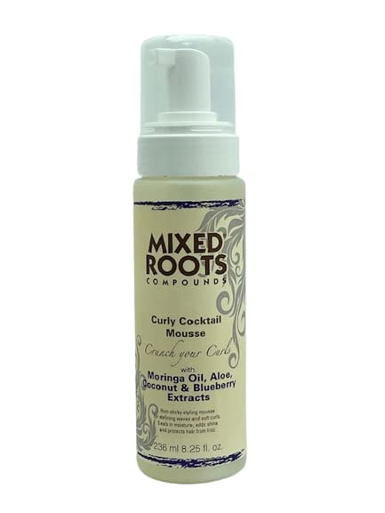 Mixed Roots Curly Cocktail Mousse With Moringa Oil, 236 Ml - Nourishing Hair Styling Foam