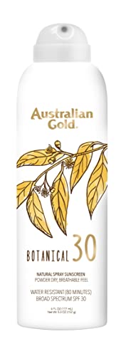 Australian Gold Botanical Spf 30 Sunscreen Spray, Antioxidant-Rich, Citrus Oasis, 6 Fl Oz