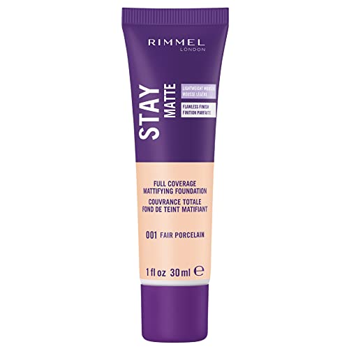 Rimmel Stay Matte Foundation  Fair Porcelain  1 Fl Oz  1 Count