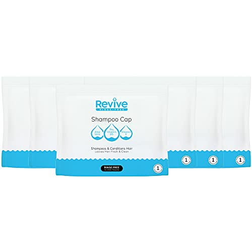 Revive Rinse-Free Shampoo Cap, Ph Balanced & Hypoallergenic, 6-Pack For Post-Surgery Care