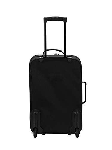 Rockland 2-Piece Expandable Softside Luggage Set, Black (14/19) - Durable Polyester Design