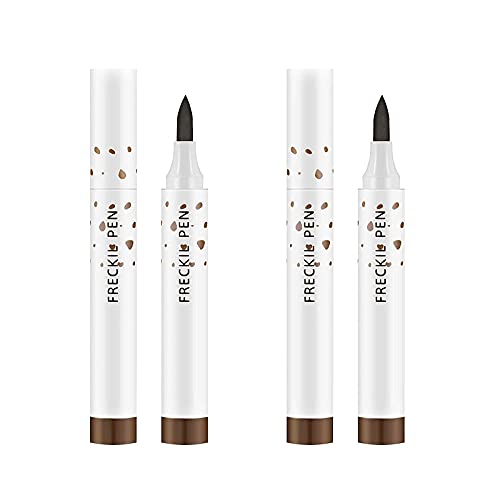 Lokfar Freckle Pen Set - 2 Pcs Dark Brown Waterproof Makeup Tool For Sunkissed Look