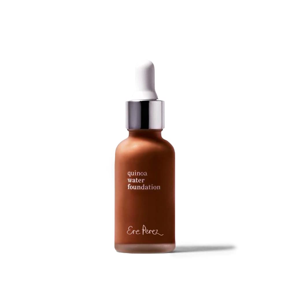 Ere Perez Quinoa Water Foundation - Vegan, Cruelty-Free, Clean Beauty, Eve (Deeper Warm) 1 Fl Oz