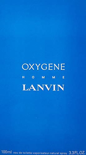 Lanvin Oxygene Eau De Toilette Spray for Men, 3.3 oz - Fresh Blue Fragrance, Ideal for Daily Wear