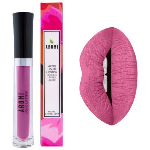 Aromi Matte Liquid Lipstick - Long Wear, Smudge Proof, Vegan, Medium Pink (Poodle Skirt)