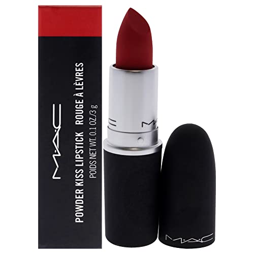 MAC Powder Kiss Lipstick - 929 You'Re Buggin, Cranberry, 0.1 oz for Women