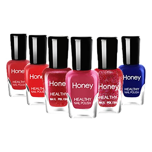 Tophany Non-Toxic Water-Based Nail Polish Set, Eco-Friendly, Easy Peel Off, 6 Bottles, 5Ml