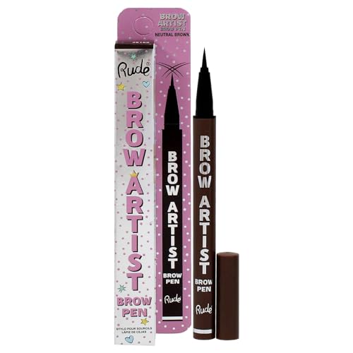 Rude Brow Artist Pen - Neutral Brown, 0.018 Oz, Perfect For Women, Long-Lasting & Easy To Use