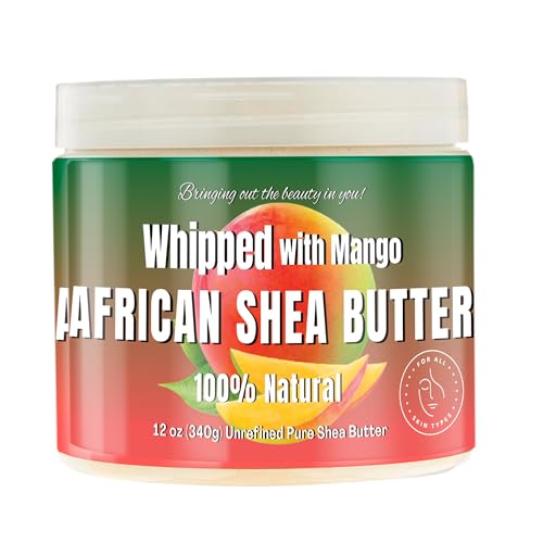 Ra Cosmetics Whipped Shea Butter Mango - 100% Pure Moisturizer For Skin & Hair - 12Oz