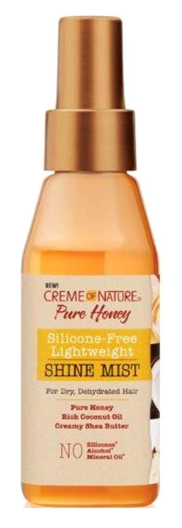 Creme Of Nature Pure Honey Shine Mist 4 Oz - Hydrating Hair Spray, Pack Of 6