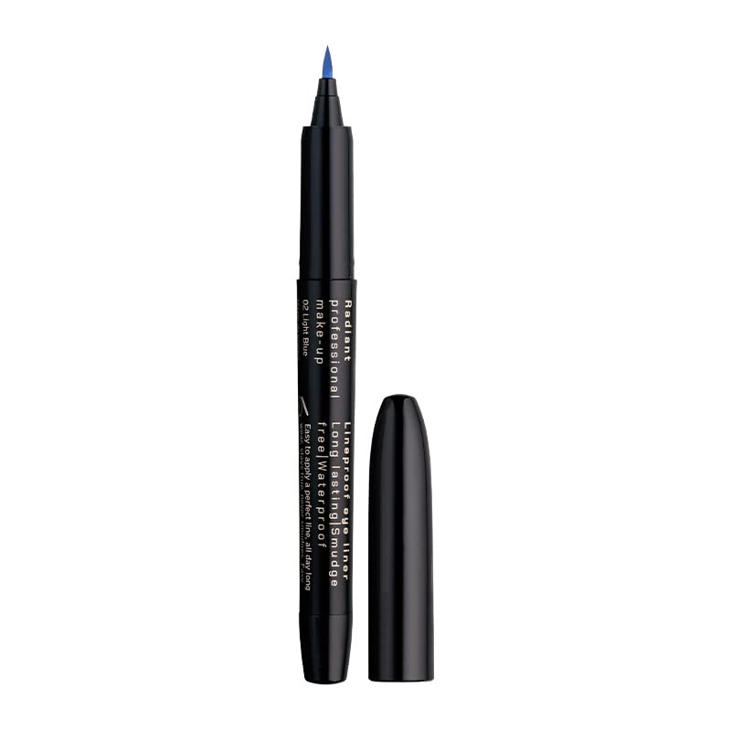 Radiant Professional Eye Line Pen Eyeliner - Smudge-Proof Waterproof Liquid, 02 Light Blue