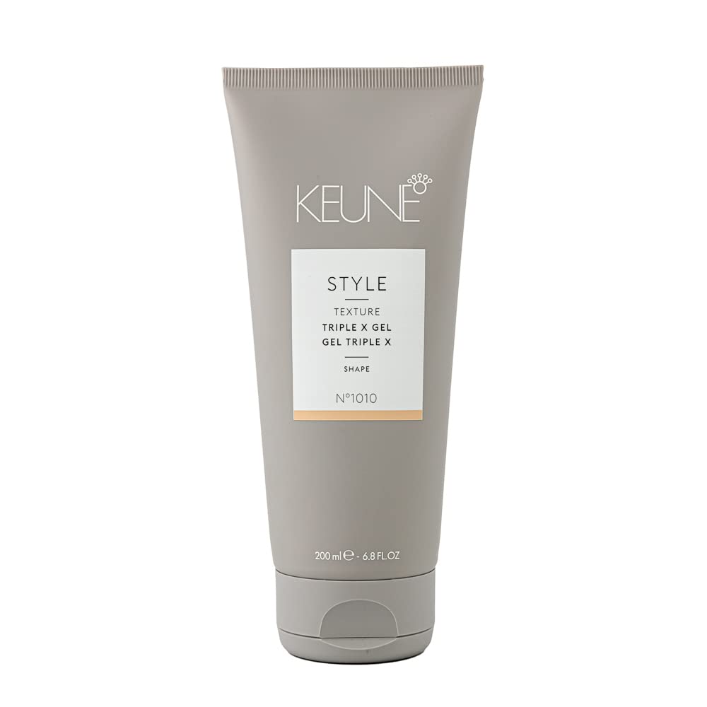 Keune Style Triple X Gel - Ultimate Hold & Wet Look, 6.8 Fl Oz Styling Gel