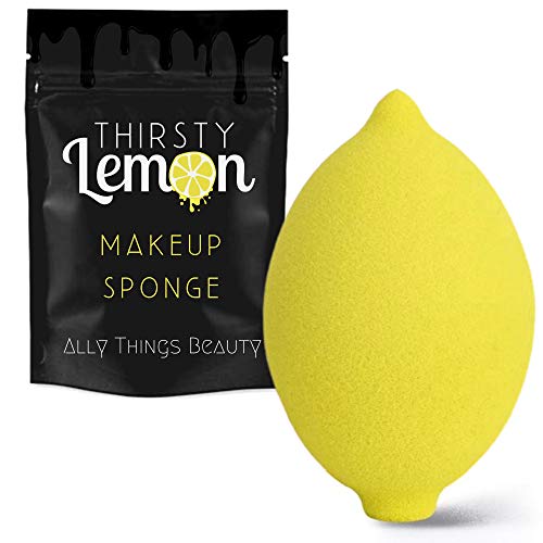 Thirsty Lemon Makeup Sponge By Ally Things Beauty - Yellow Blender For Liquid & Cream Makeup