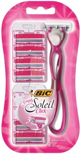 Bic Simply Soleil Click Razor Plus - Pink, Pack Of 2, Smooth Shaving For Women