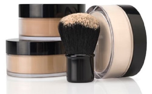 Sweet Face Minerals 4Pc Kabuki Mineral Makeup Set, Matte Loose Powder, Spf 18, Warm Neutral