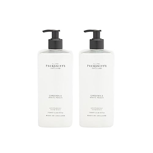 Pecksniff'S Gardenia & White Peach Hand Wash, Jumbo 25.3 Fl Oz (2 Bottles)