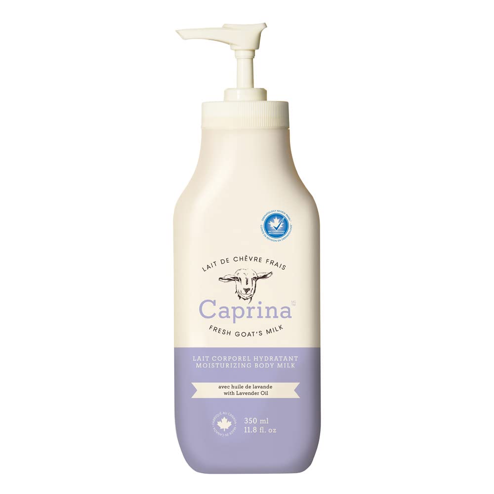 Caprina By Canus Moisturizing Body Milk Lotion, Fresh Goat Milk & Lavender, 11.8 Fl Oz