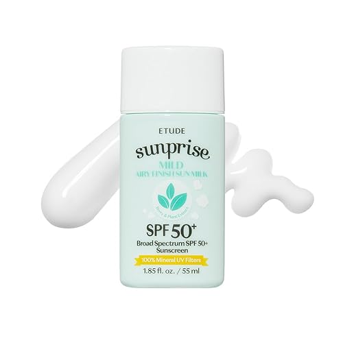 Etude Sunprise Mild Airy Finish Sun Milk Spf50+ | Sebum-Free, 100% Mineral Sunscreen 1.