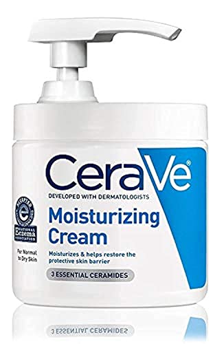 Cerave Moisturizing Cream Pump 16 Oz - Daily Face & Body Moisturizer For Dry Skin