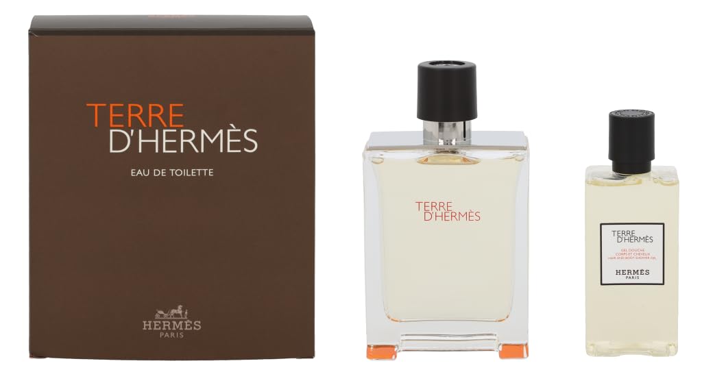 Hermes Terre D'Hermes Gift Set For Men - 3.4 Oz Eau De Toilette & 2.7 Oz Shower