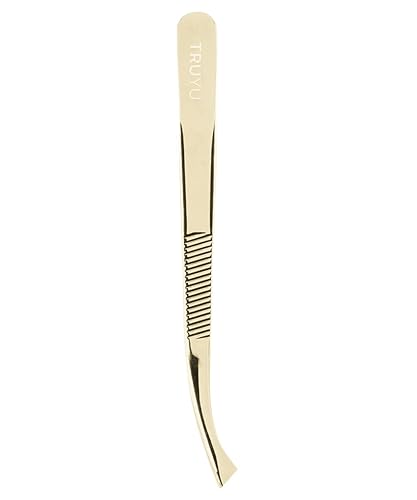 Truyu Gold Plated Slant Tweezer For Eyebrow & Facial Hair Removal - Silver, 24Ct Pack