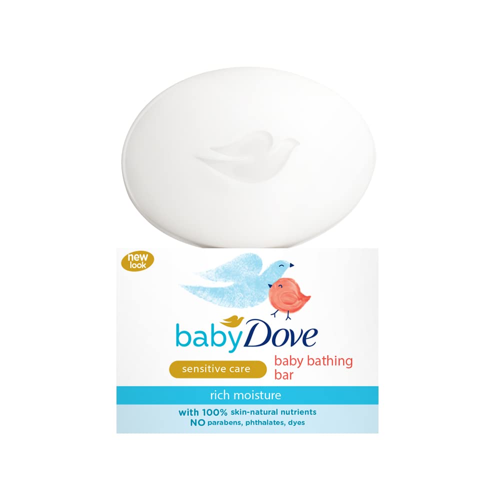 Baby Dove Rich Moisture Bathing Bar 75G - Gentle Cleansing For Baby'S Delicate Skin