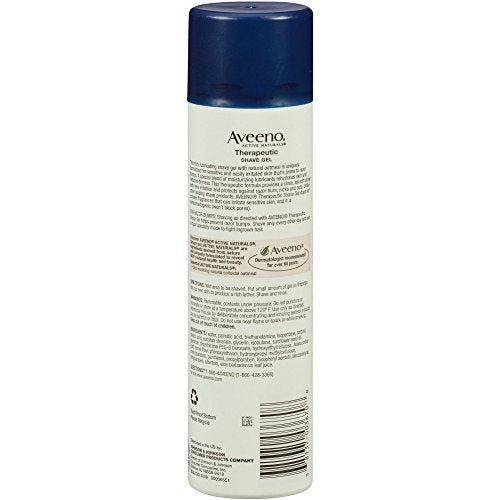 Aveeno Active Naturals Therapeutic Shave Gel, 7 OZ - Soothing Shaving Gel for Smooth Skin