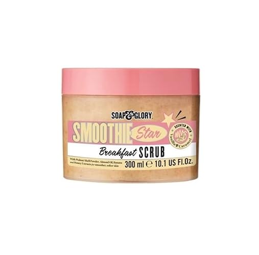 Soap & Glory Smoothie Star Exfoliating Body Scrub - Almond & Caramel Scent - 300Ml