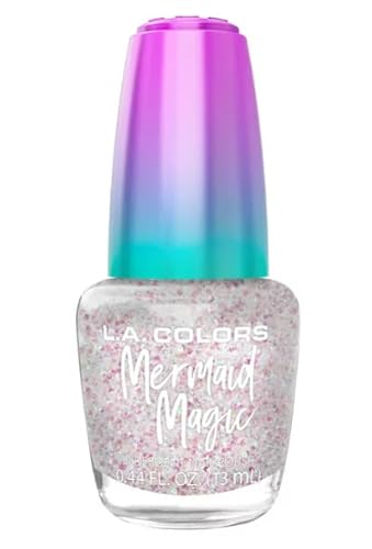 La Colors Mermaid Magic Crystals - Turquoise, 1 Fl Oz - Vibrant Nail Polish, Pack Of 1