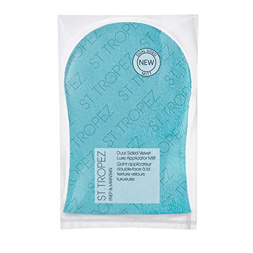 StTropez DoubleSided Luxe Velvet Applicator Mitt Soft Self Tanning Mitt for a Flawless Finish Waterproof Tanning Mitt for a Sm