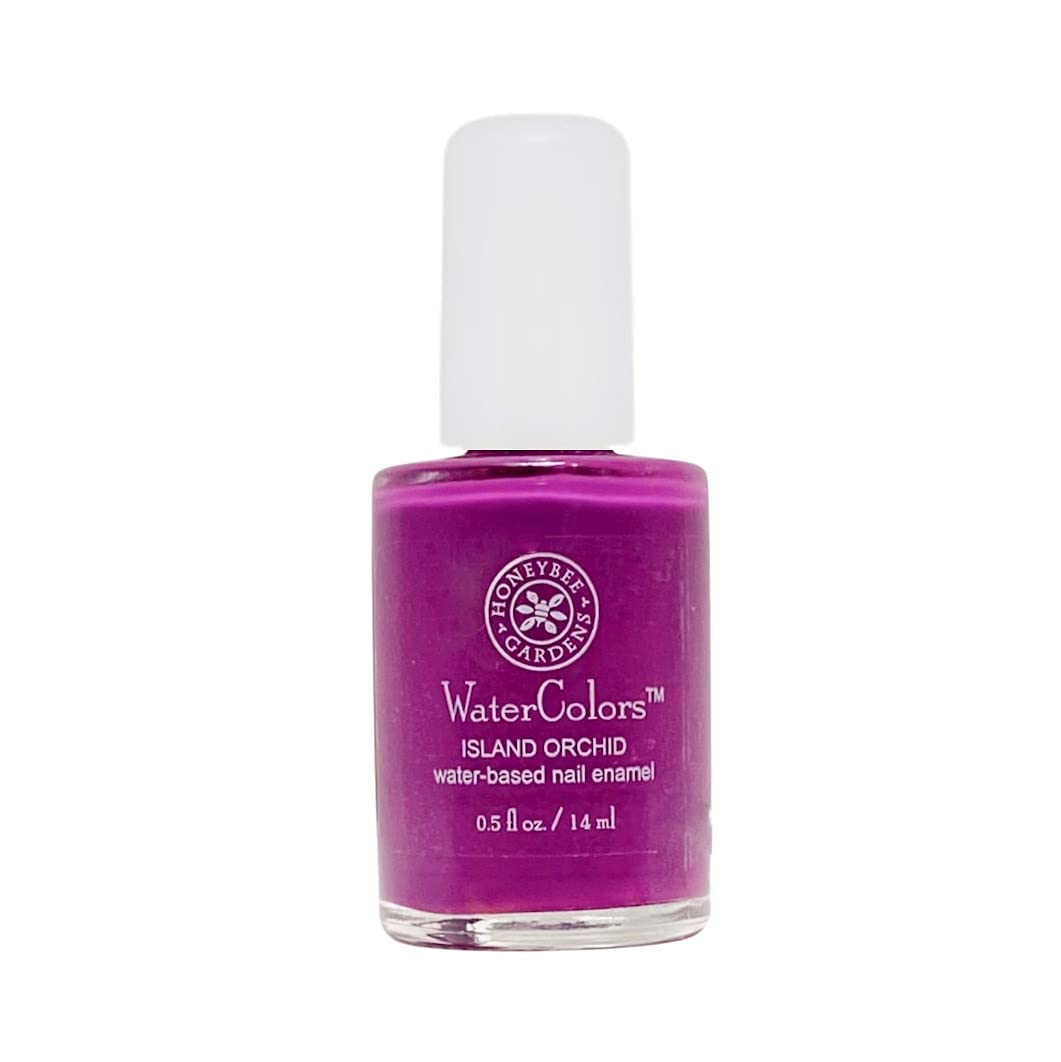 Honeybee Gardens Water-Based Nail Enamel, Island Orchid, Eco-Friendly, Odorless, 0.5 Fl Oz