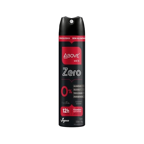 Above Feel Free Zero Deodorant Spray For Men, 3.17 Oz - Aluminum Free, 12-Hour Protection