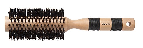 Diane Boar Bristle Round Brush - 2.25&quot; Wood Handle Styling Tool for Thick Hair