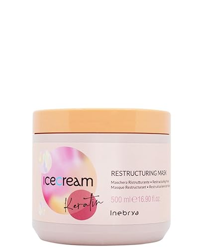 Inebrya Ice Cream Keratin Restructuring Hair Mask 500ml - Deep Conditioning Treatment