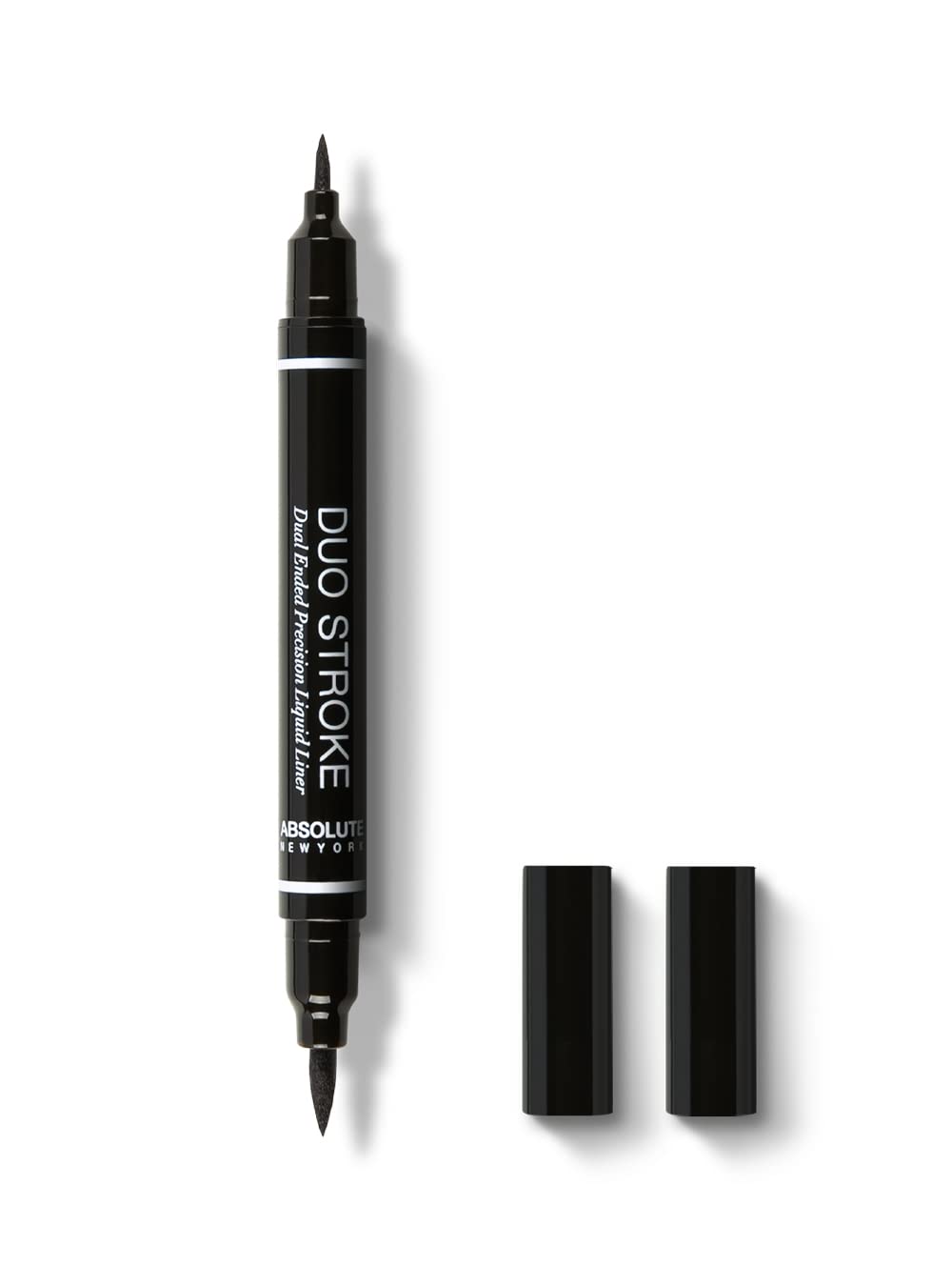 Absolute New York Liquid Liner DUO STROKE, Black, 1 Count - Long-Lasting Precision Eyeliner