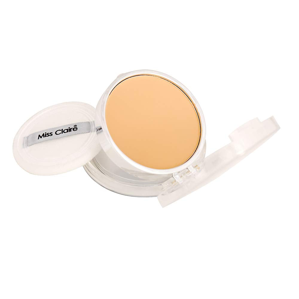 Miss Claire Natural Mineral Compact Powder, Brown, 7G - Flawless Finish, Lightweight Formula