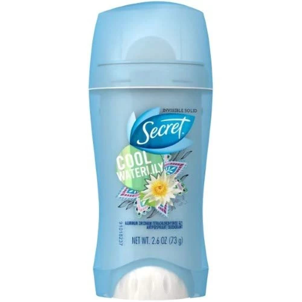 Secret Cool Waterlily Antiperspirant/Deodorant Stick 2.6 Oz, Pack Of 4 - Long Lasting