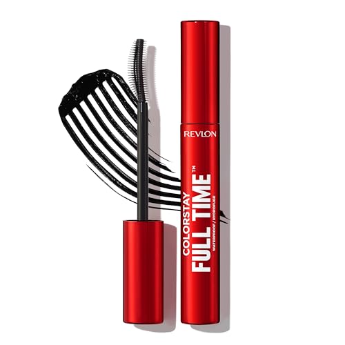 Revlon Colorstay Waterproof Mascara, 24 Hour Volumizing, Smudge-Proof, Blackest Black, 0.