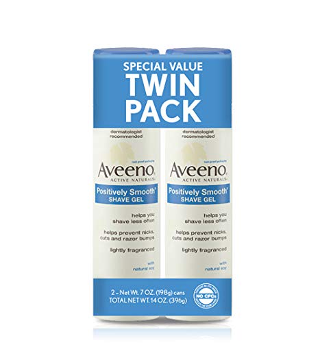 Aveeno Positively Smooth Shave Gel, 7 Oz (2 Pack) - Moisturizing & Smooth Finish By Offtesty