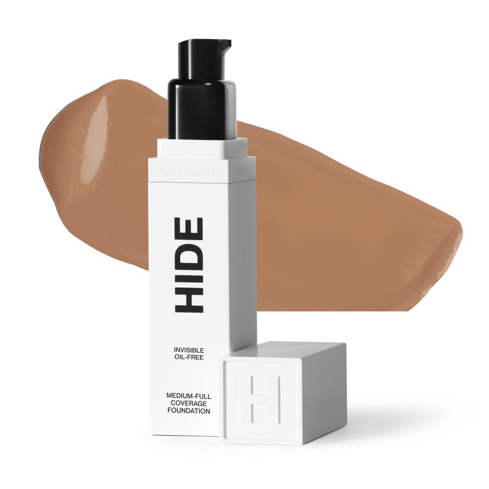 Hide Premium Liquid Foundation - Waterproof, Medium/Full Coverage, Warm Sand, 1 Fl Oz