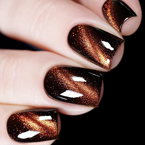 Vishine 9D Cat Eye Brown Gel Nail Polish - Chameleon Uv Gel For Diy Manicure, 16Ml