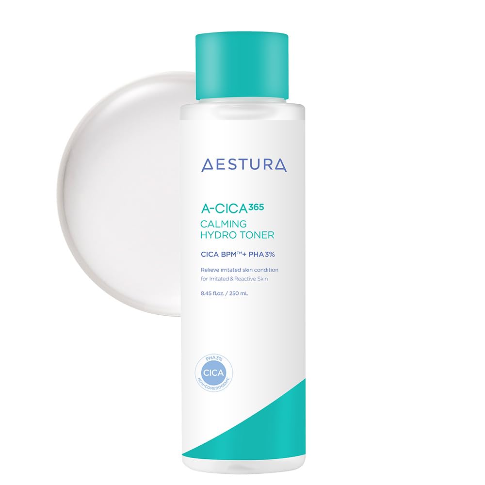 Aestura A-Cica365 Calming Hydro Toner For Sensitive Skin, 8.45 Fl Oz, Dermatologist Tested