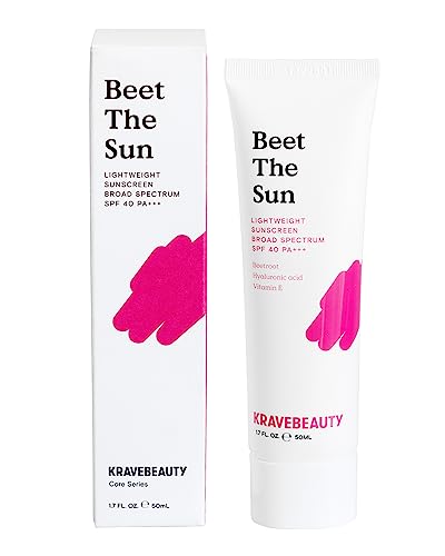 Kravebeauty Beet The Sun Spf 40 Sunscreen - Non-Greasy, No White Cast, Vegan, 1.7 Fl