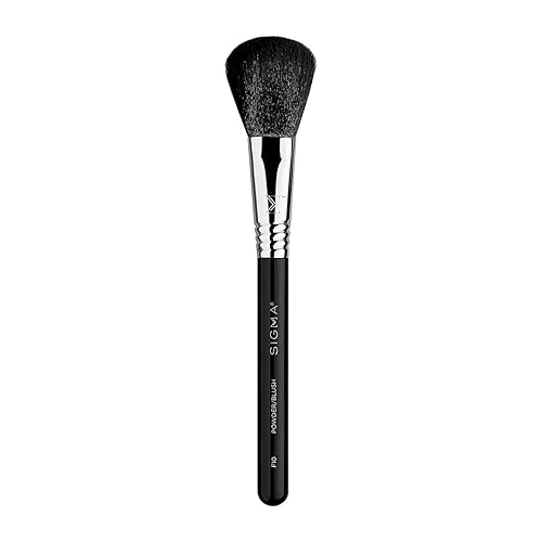 Sigma Beauty F10 Powder Makeup Brush - Synthetic SigmaTech® for Foundation & Loose Powder, Metallic