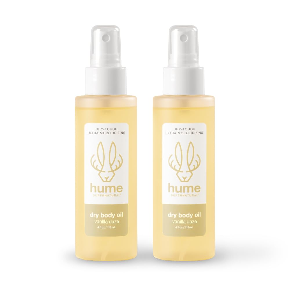 Hume Supernatural Dry Body Oil Spray - Moisturizing After Shower Oil For Hydration & Glow, 2-Pack